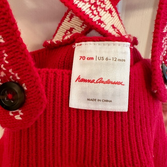 Hanna Andersson Baby Holiday Sweater Dress, Size 6-12 months - Picture 3 of 5